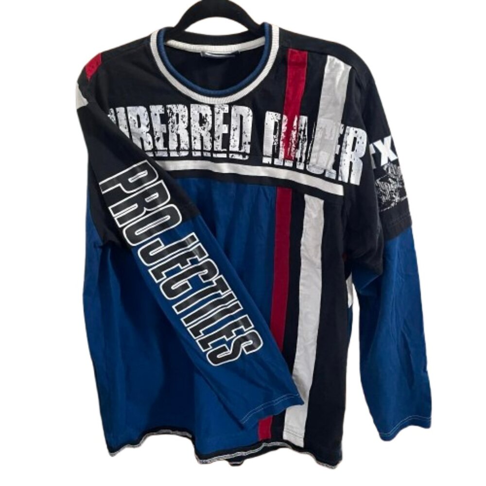 TXT Y2K GRAPHIC RACING LONG SLEEVES TEE, 100% cotton, size XL men